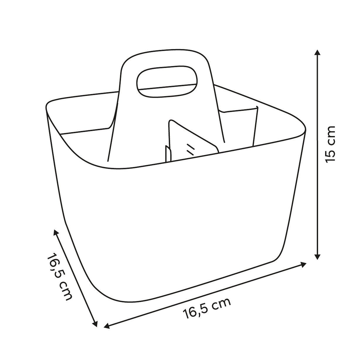 Portautensilios de 4 m&oacute;dulos POLY beige