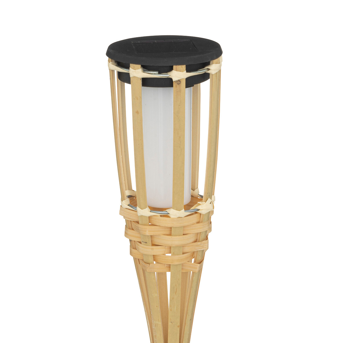 Tocha Solar Em Bambu 70cm