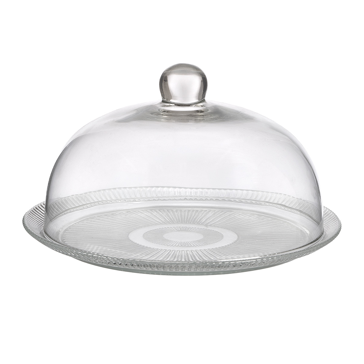Plato para tarta de vidrio con tapa 30cm