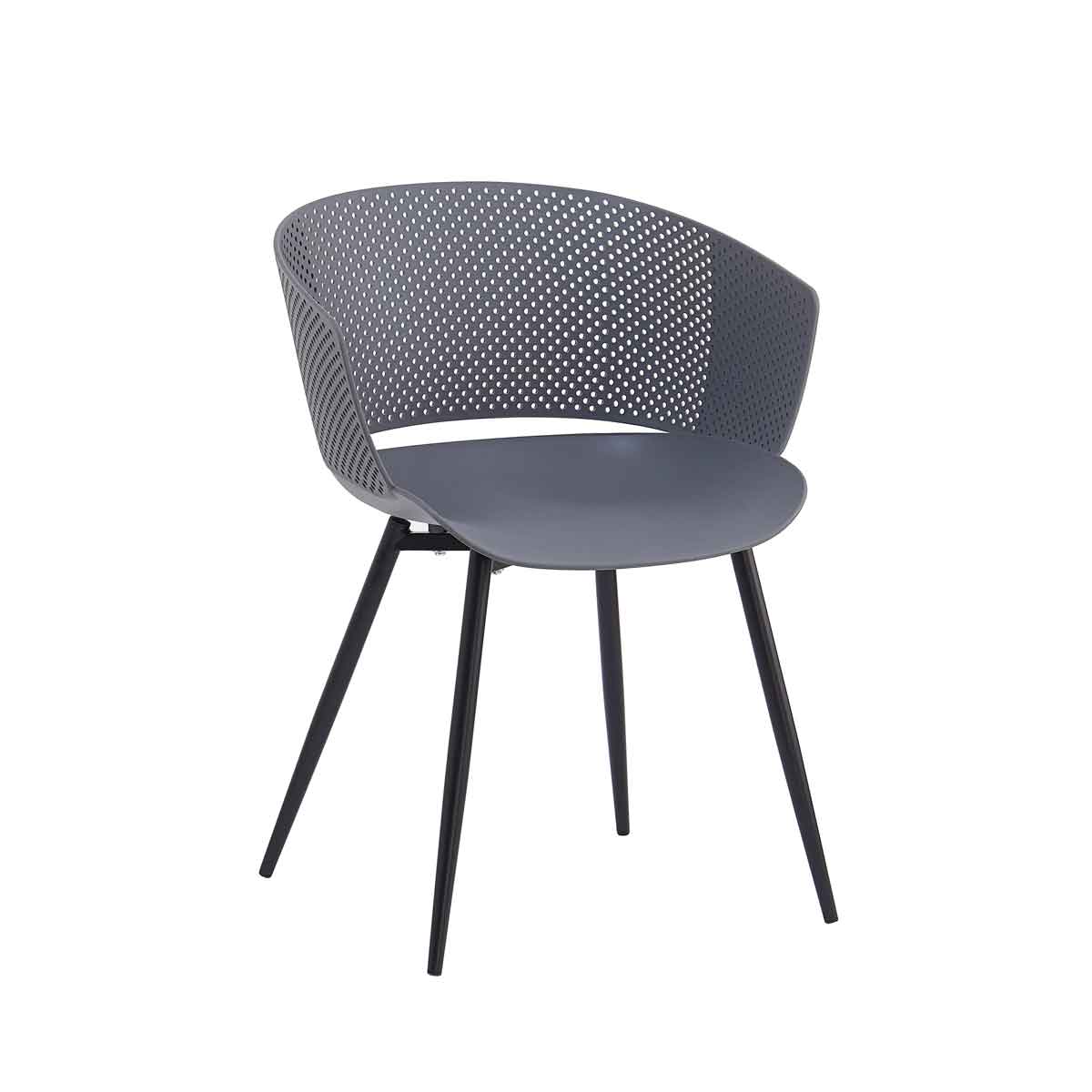 Silla BLED Gris Con Patas De Metal