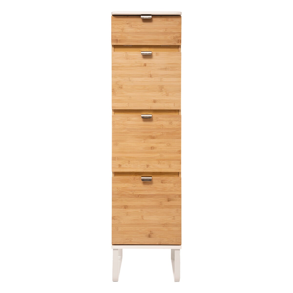 Mueble wc con espejo y cajones de bamb&uacute;