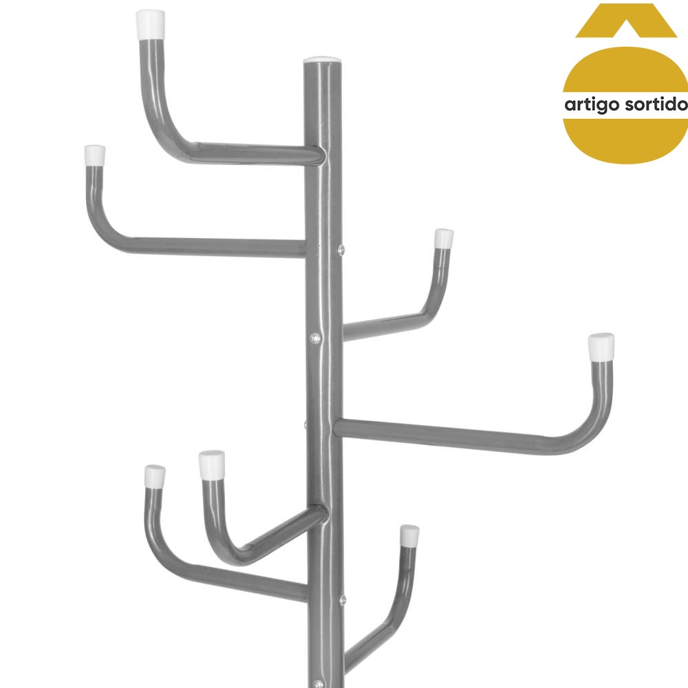 Perchero De Pie Metálico Gris