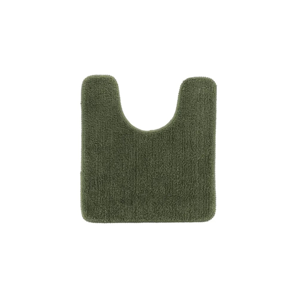 Alfombra de ba&ntilde;o con contorno verde caqui 45x50cm