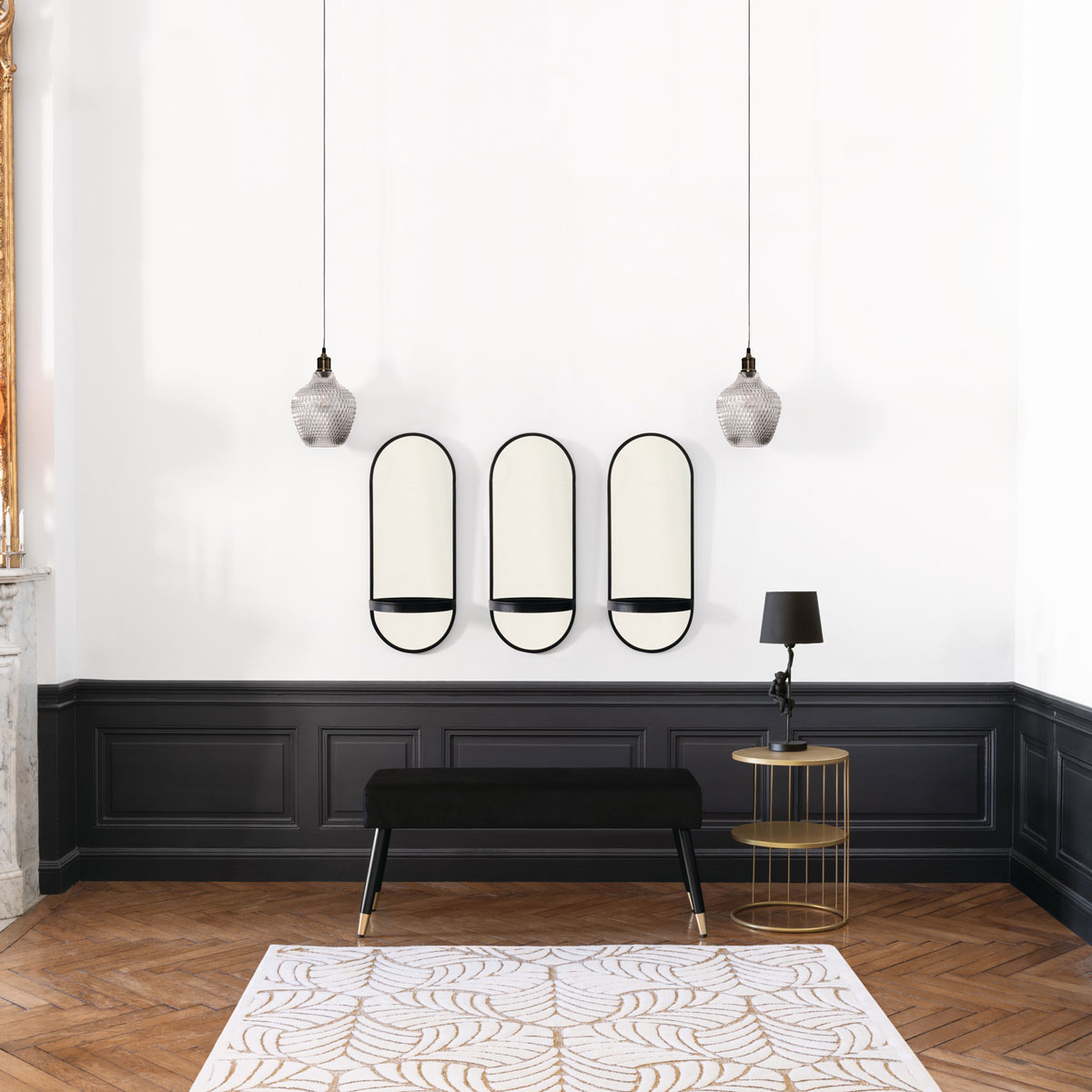 Mesa Auxiliar Kobu Dorada 36x52Cm 