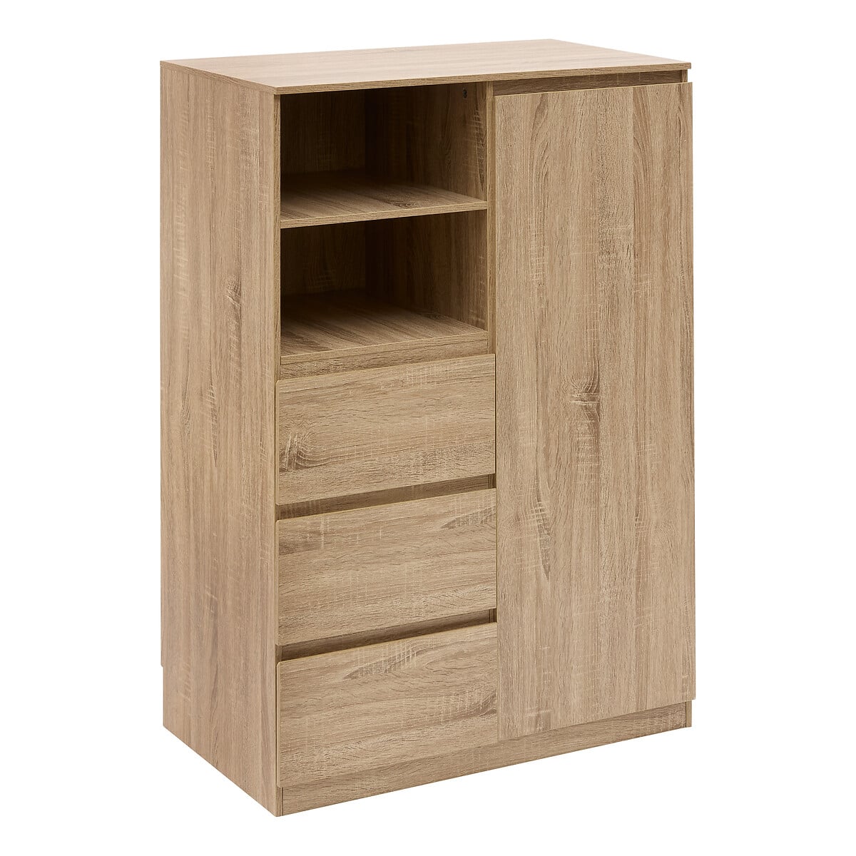 Armario con 3 cajones beige 115cm