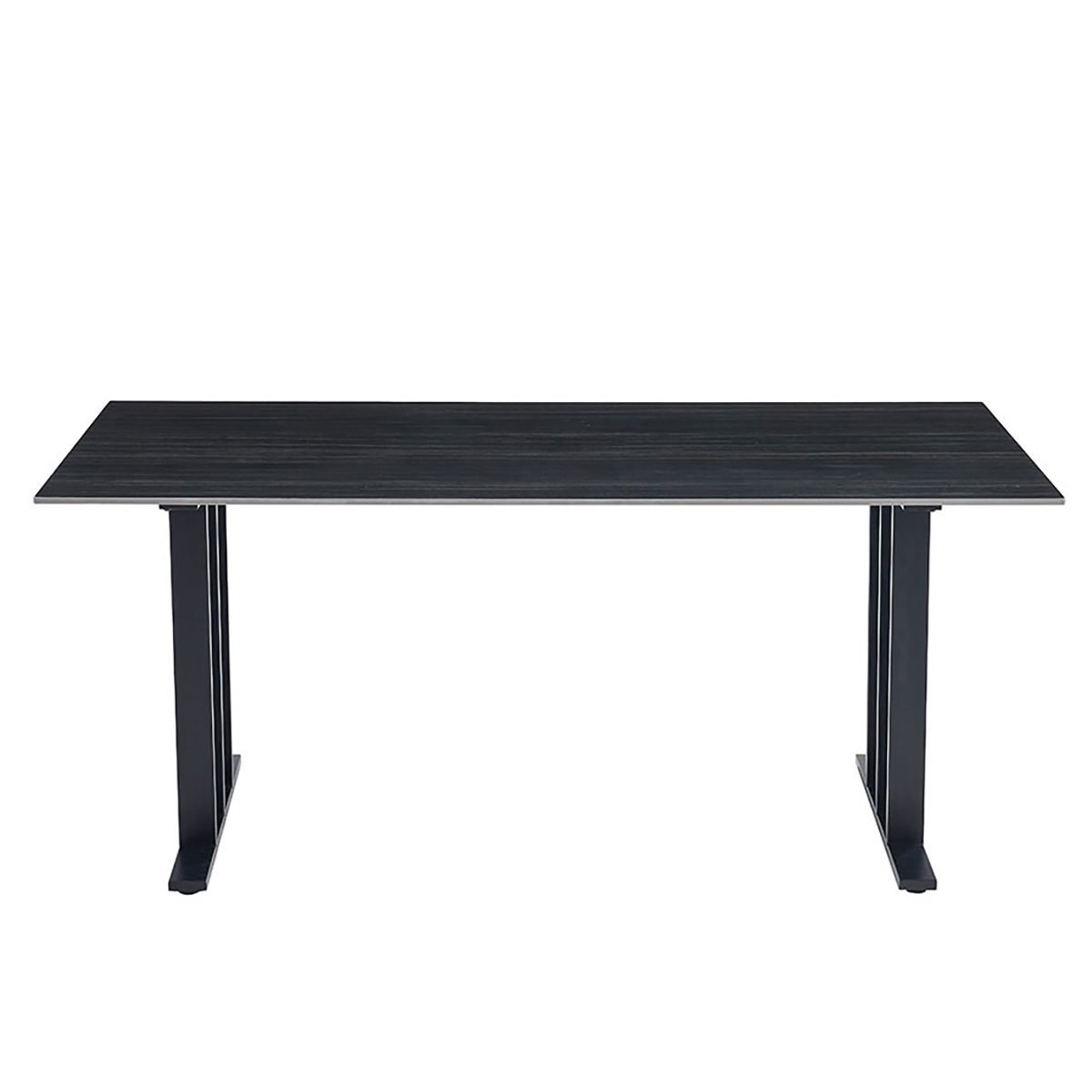 Mesa de comedor PISA negra con tablero de cer&aacute;mica