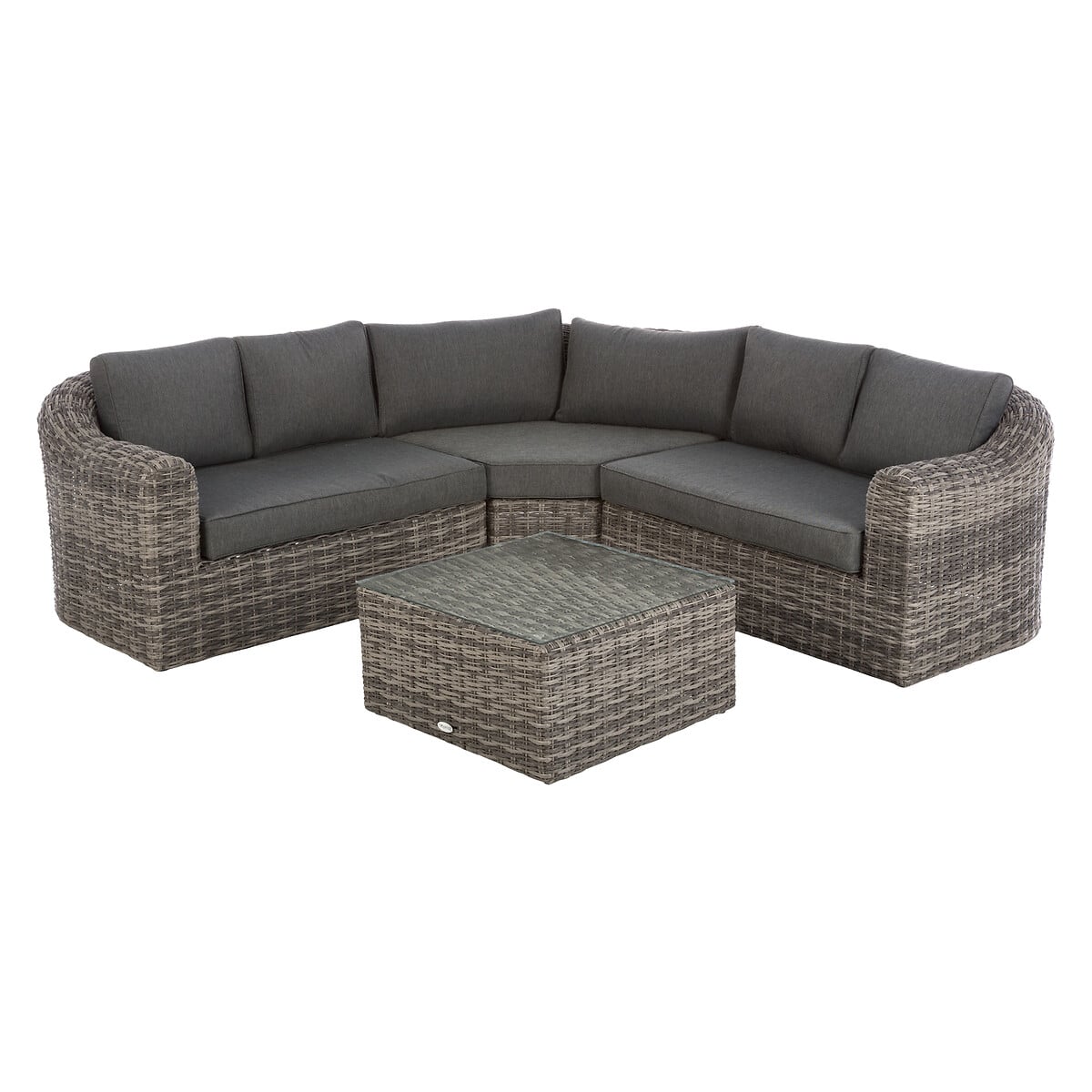 Conjunto De Jardim Moor&eacute;a Terre D'Ombre Em Rattan Sint&eacute;tico