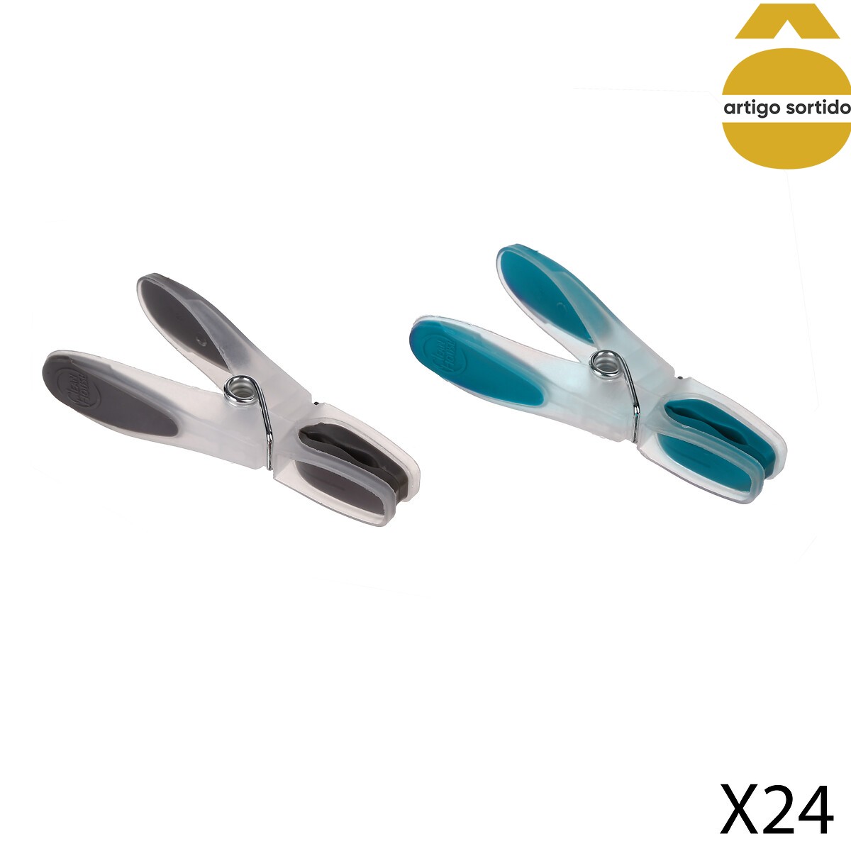 Set 24 Pinzas Coloridas P/Ropa 