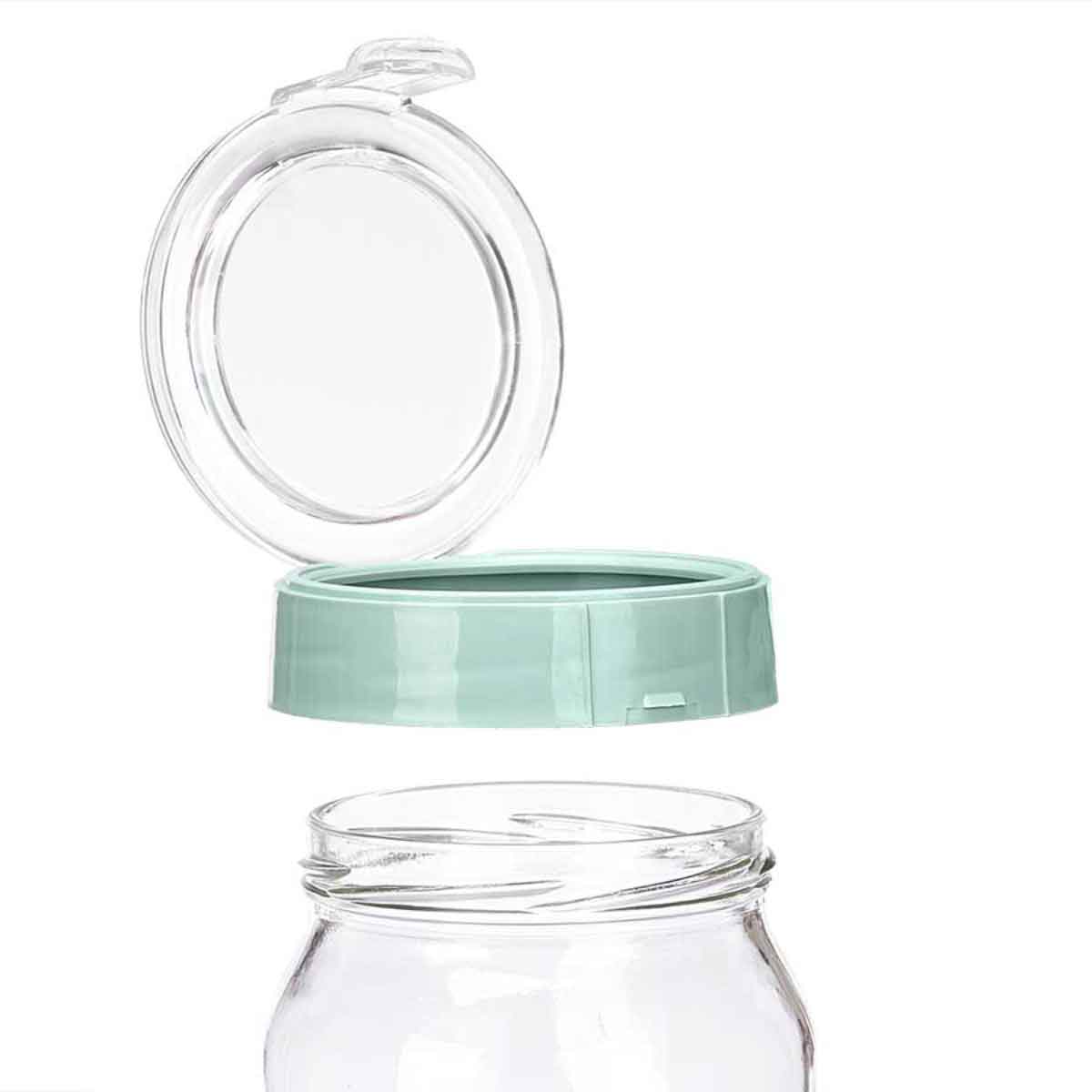 Set de 3 frascos de vidrio verde 425ml/660ml/1l