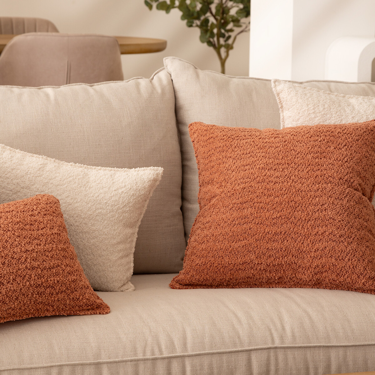 Cojín Bouclette Terracota 45x45cm