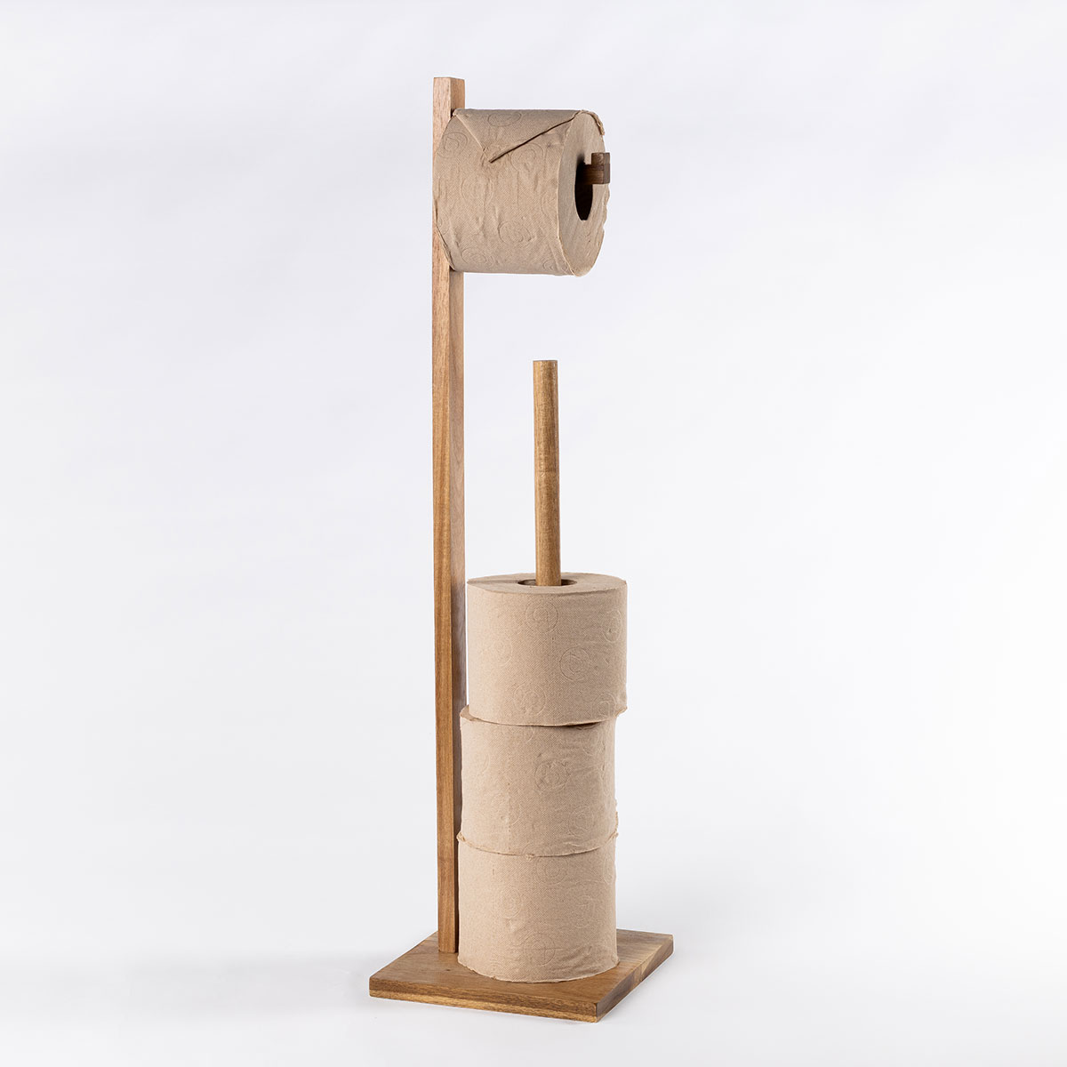 Portarrollos de madera de acacia