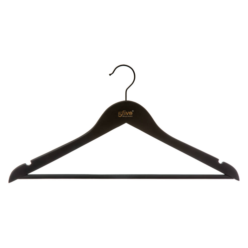 Conjunto De 3 Cabides Pretos Antiderrapante