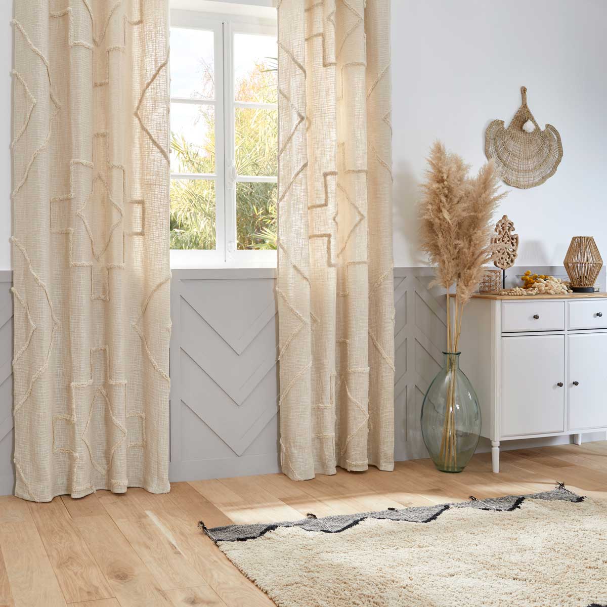 Cortina Inca Marfil 130x260Cm