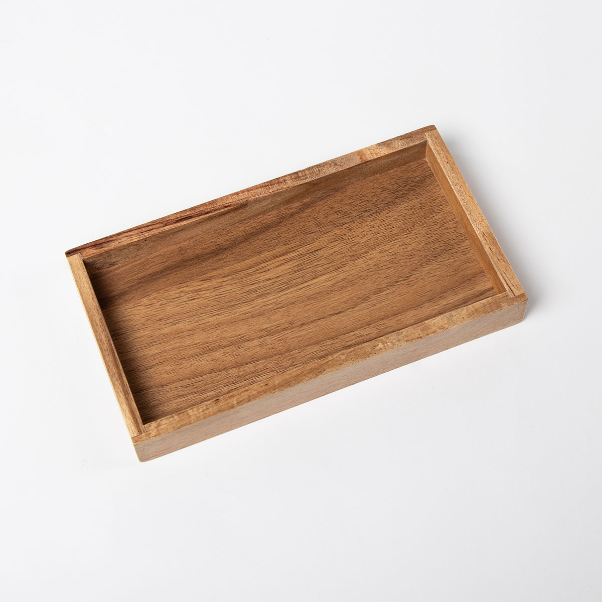 Estante de baño rectangular de madera de acacia