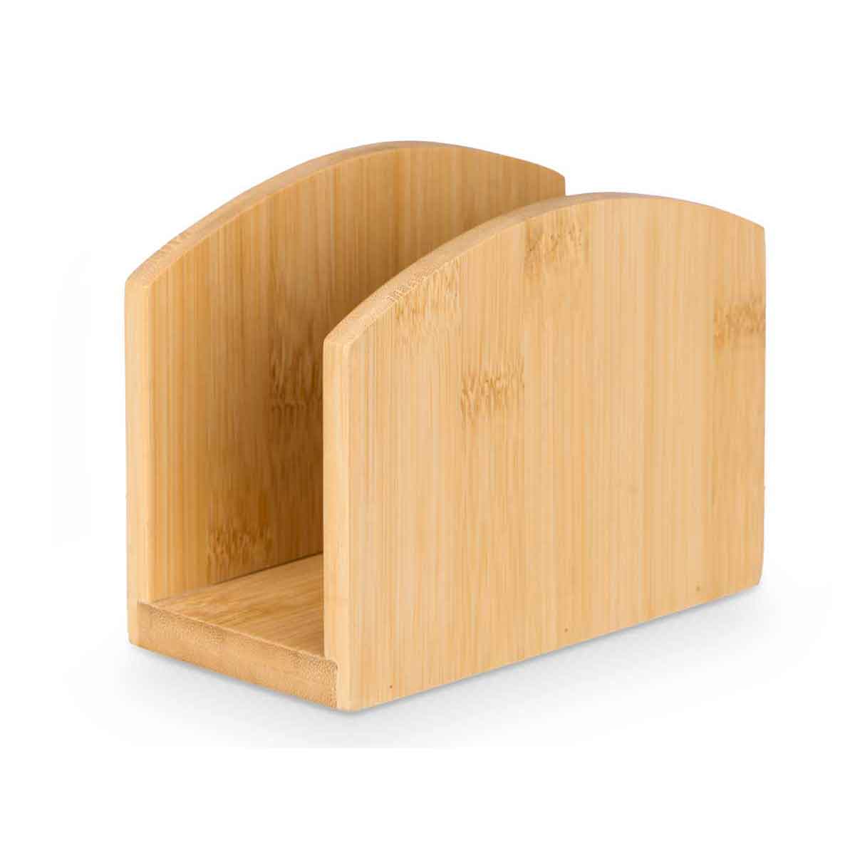 Porta Servilletas Vertical De Bambú 13x6.2x10cm