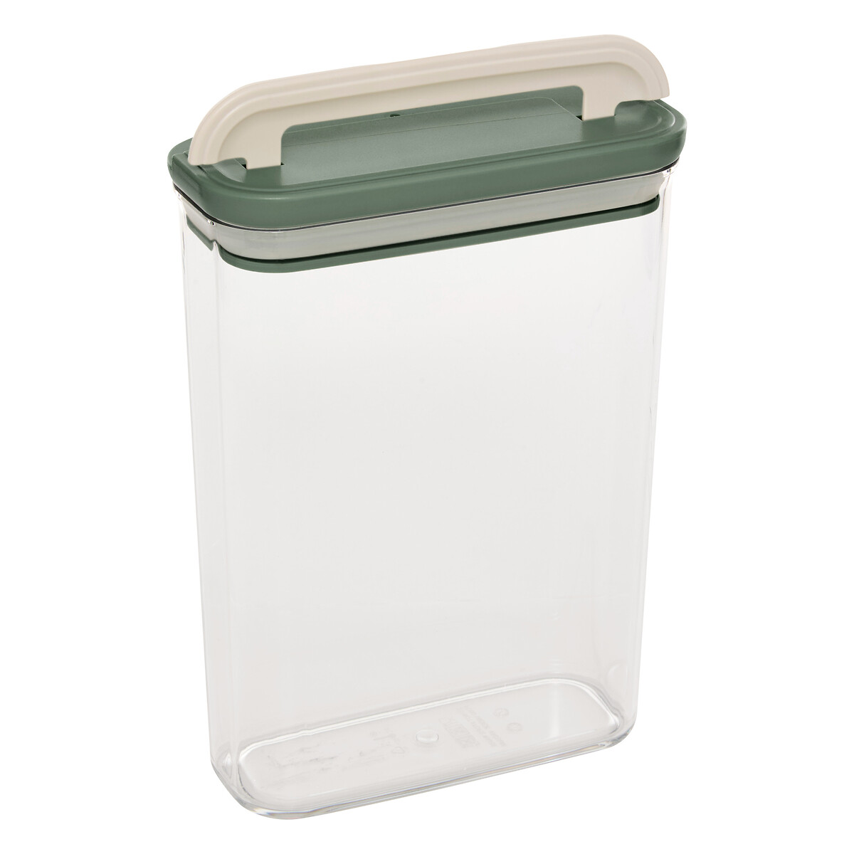 Tarro rectangular LOCK verde 2L