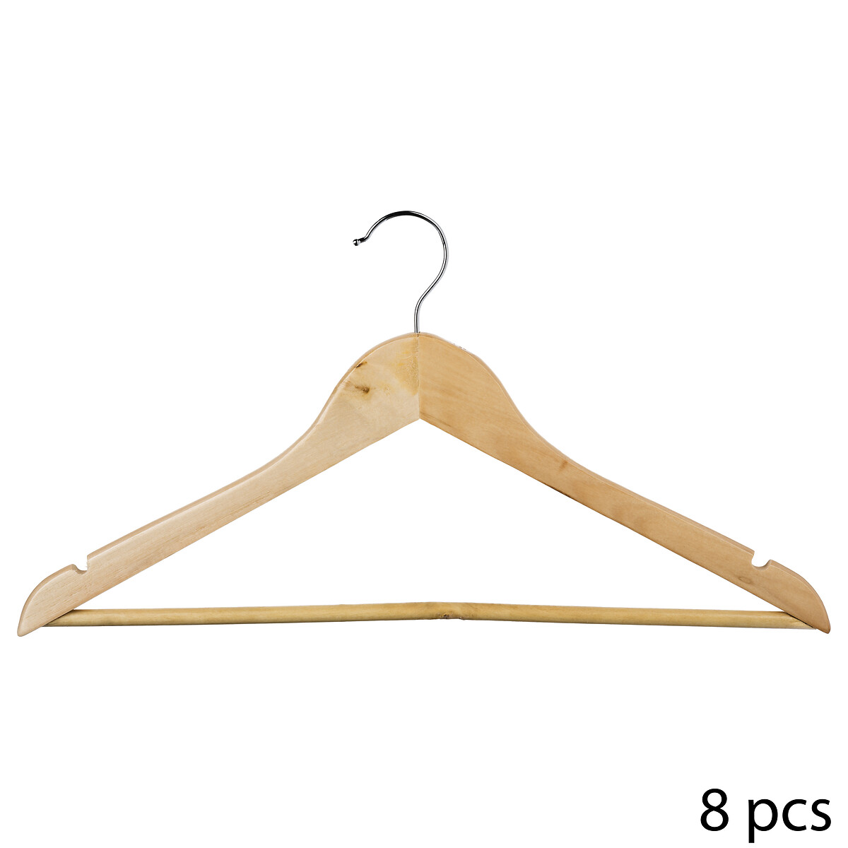 Conjunto de 8 perchas de madera
