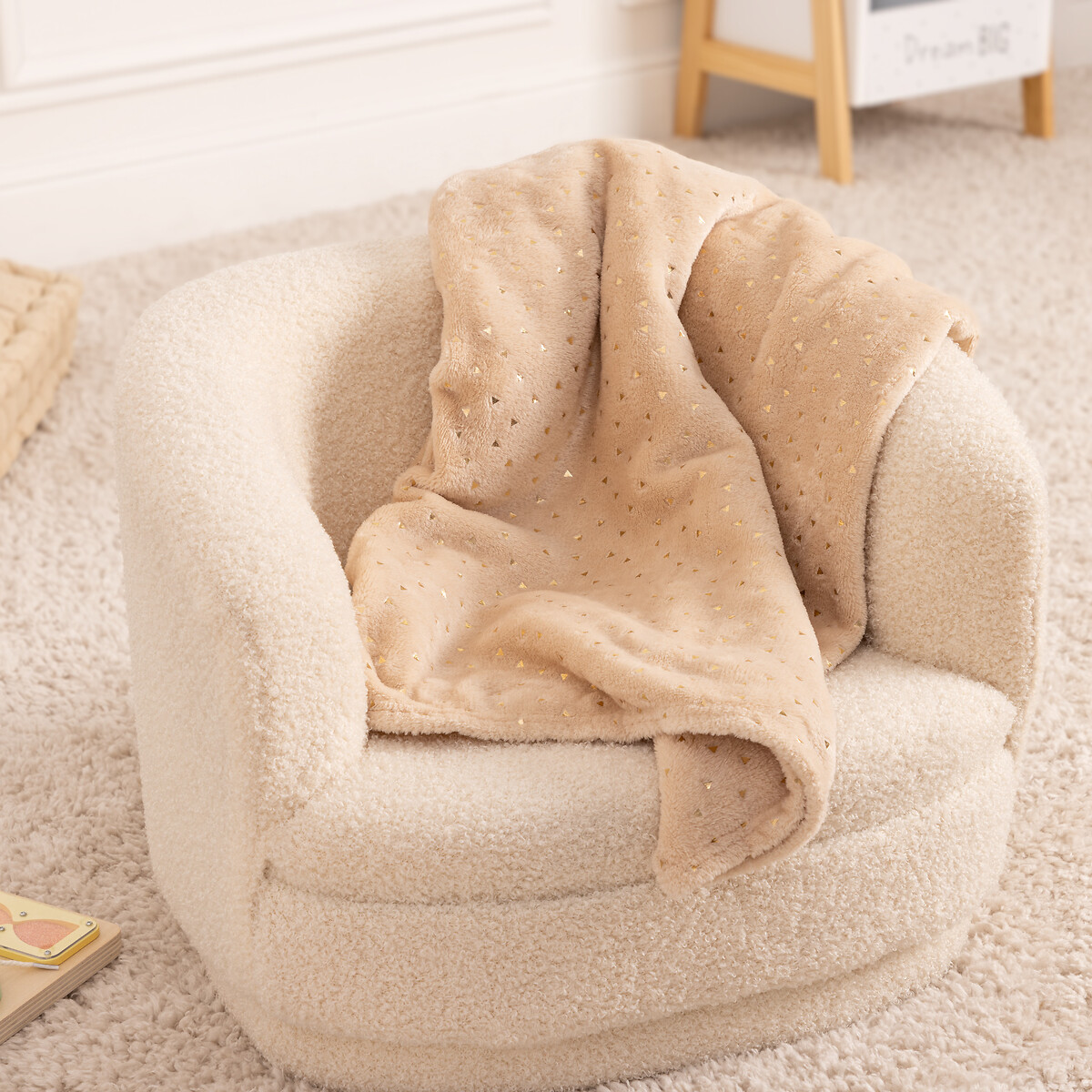 Manta Berlingot Beige 75x100Cm