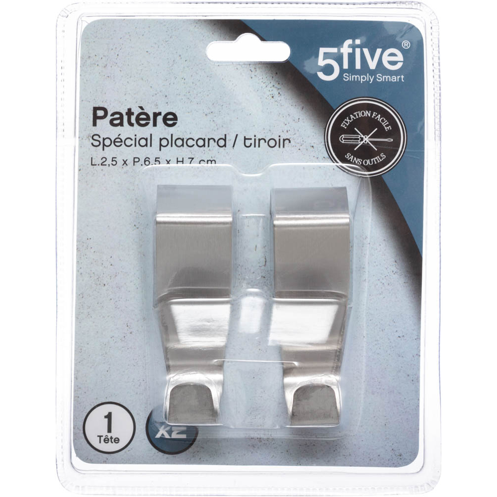 Juego de 2 colgadores para puerta inox