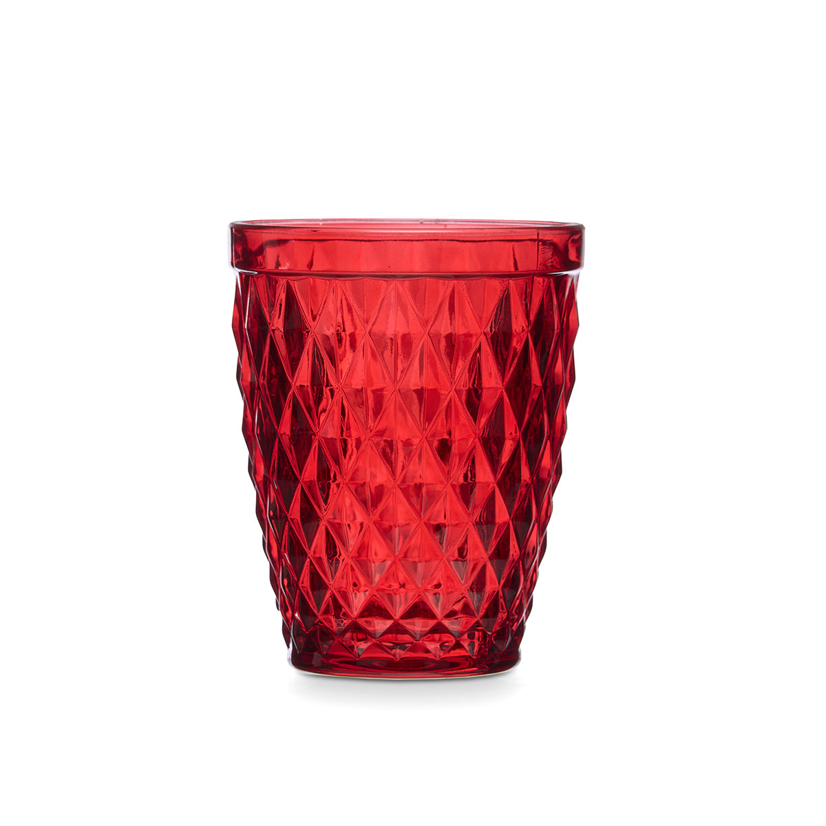 Vaso De Agua Diamante Rojo 25cl