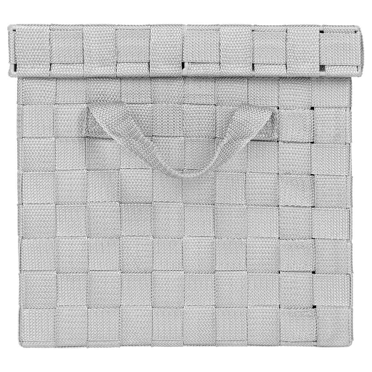 Caja De Almacenaje P/Ba&ntilde;o Gris C/Tapa