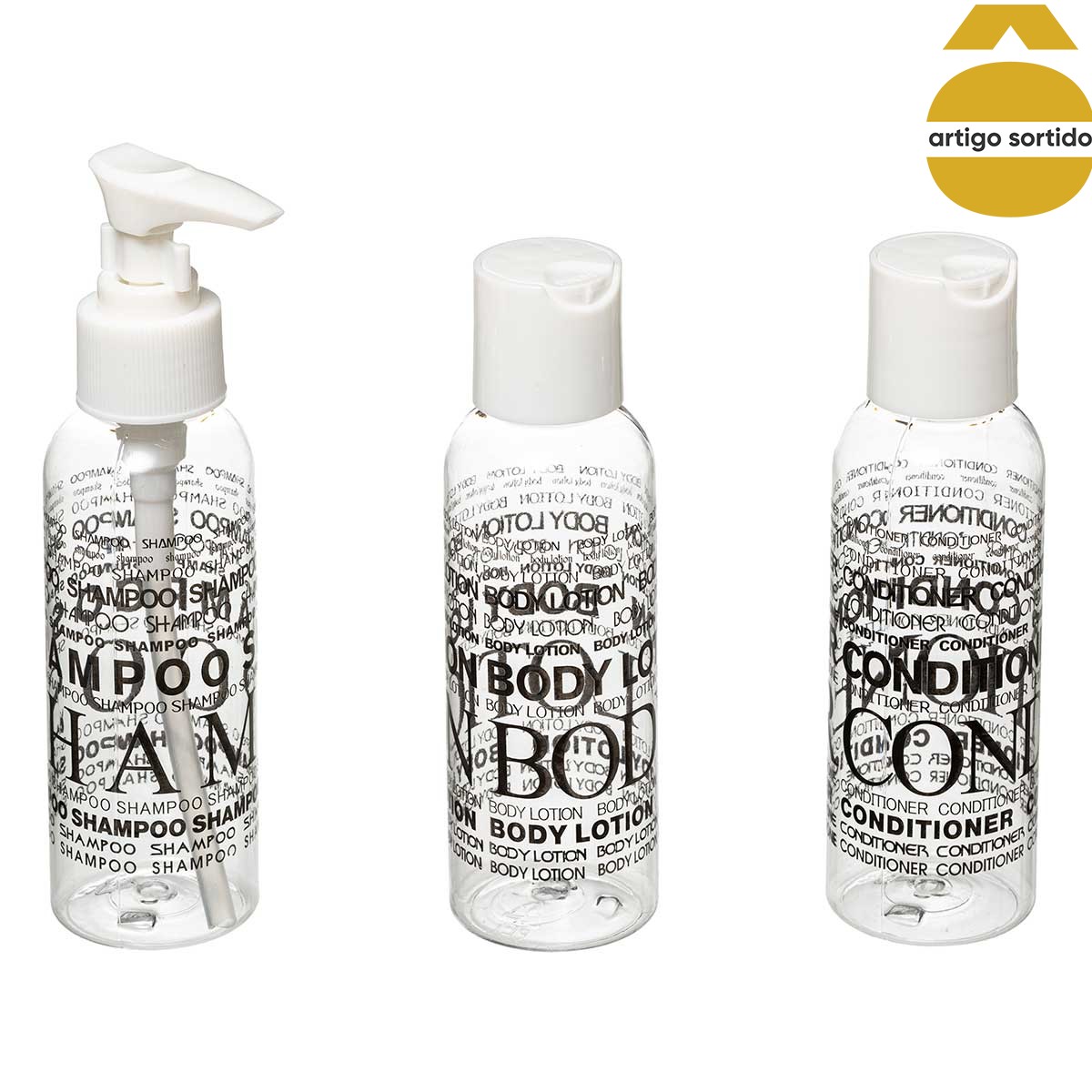 Juego de 3 botellas de viaje