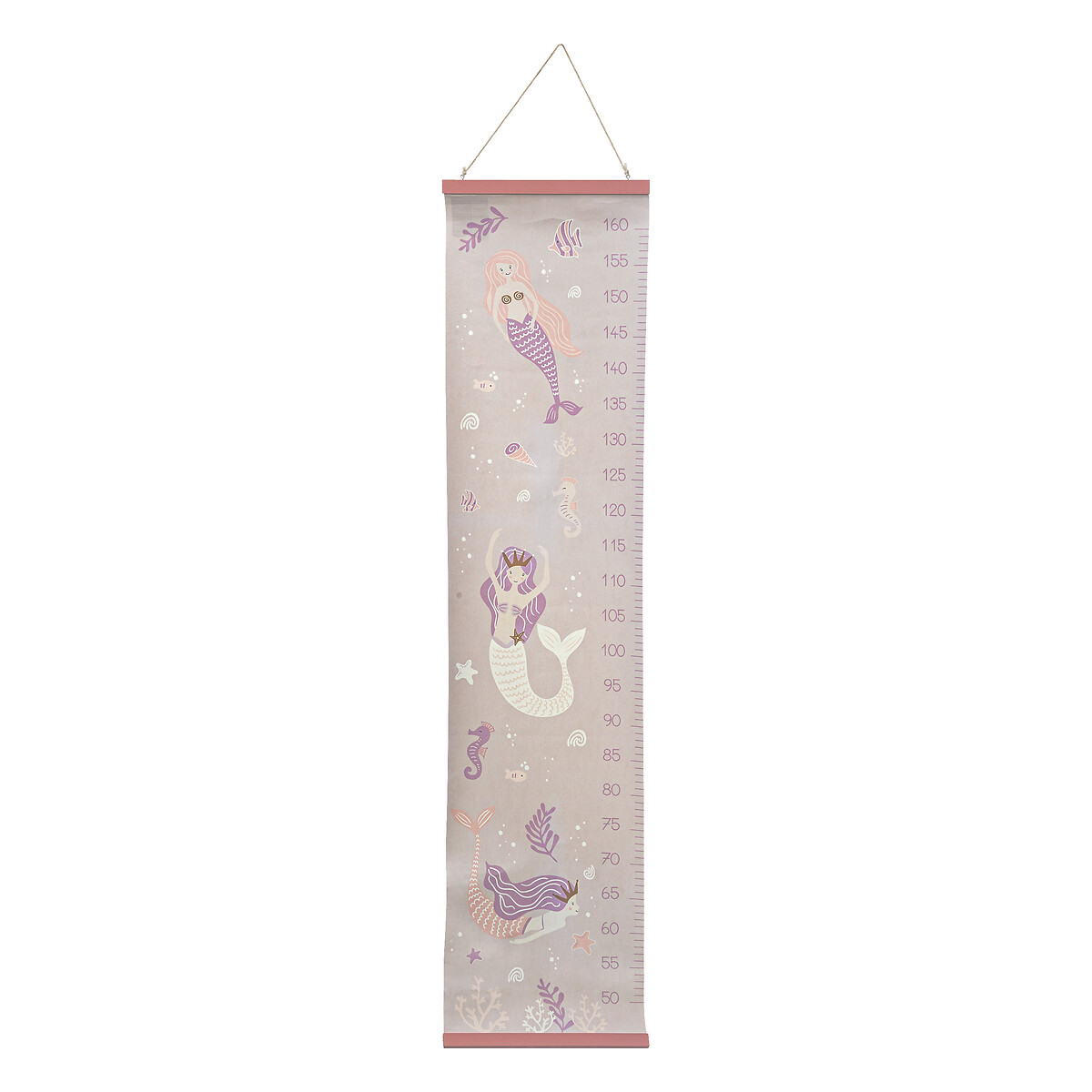 Medidor Infantil Sirena Rosa Pastel 124cm