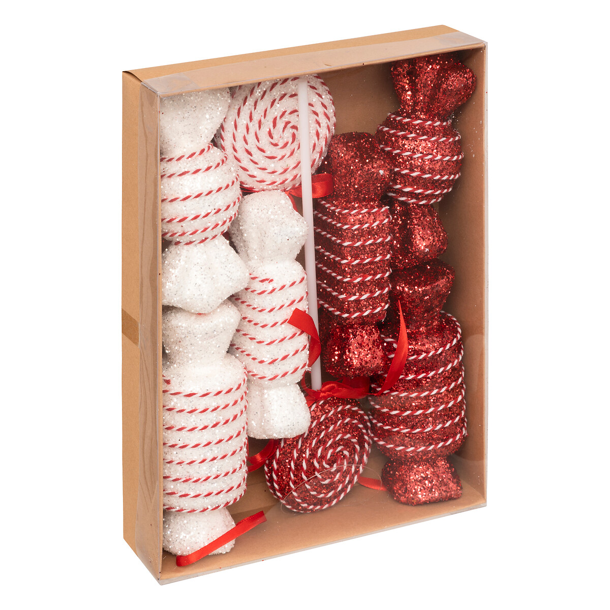 Set De 8 Adorno navide&ntilde;os Candy 30cm 
