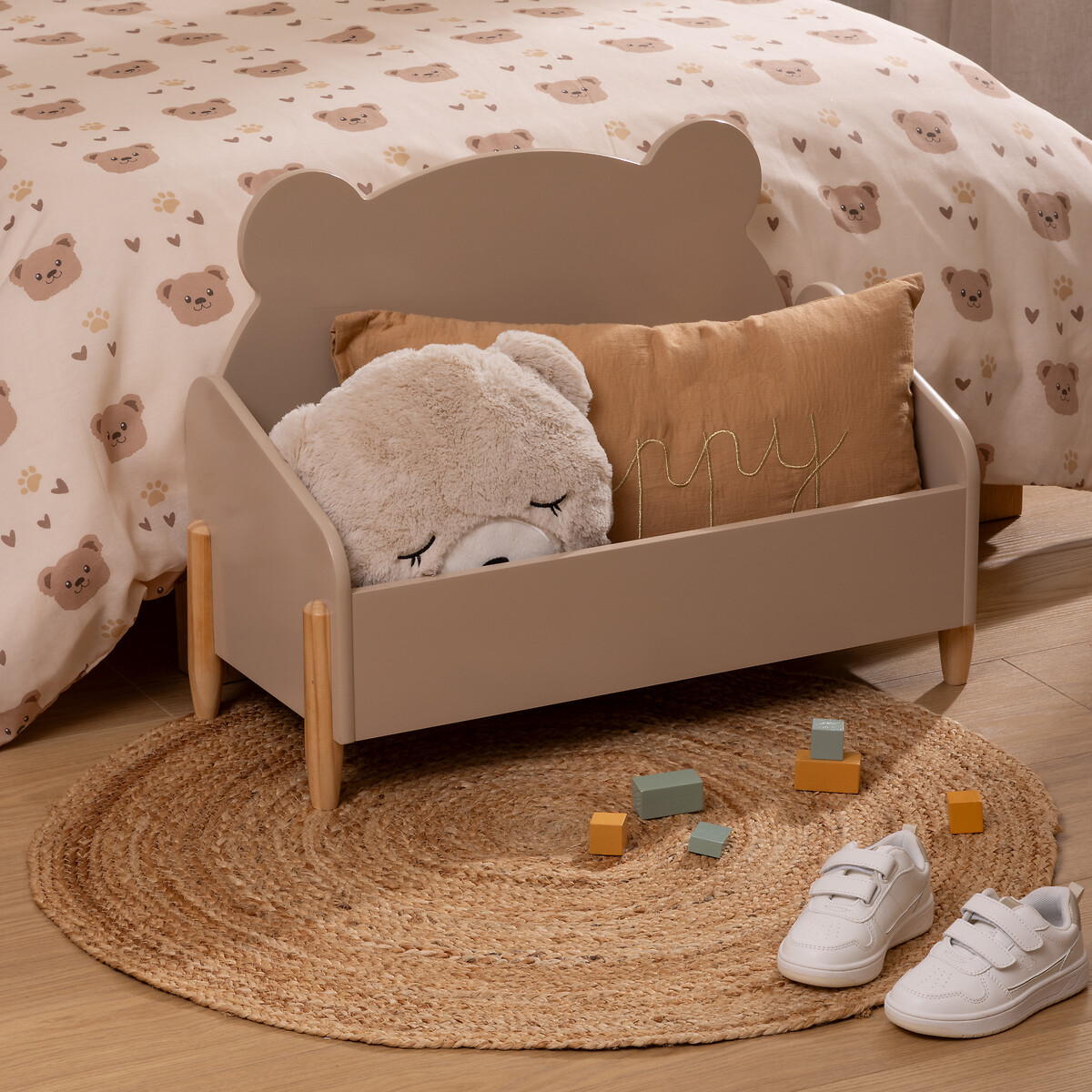 Ba&uacute;l de almacenaje oso DOUCEUR beige