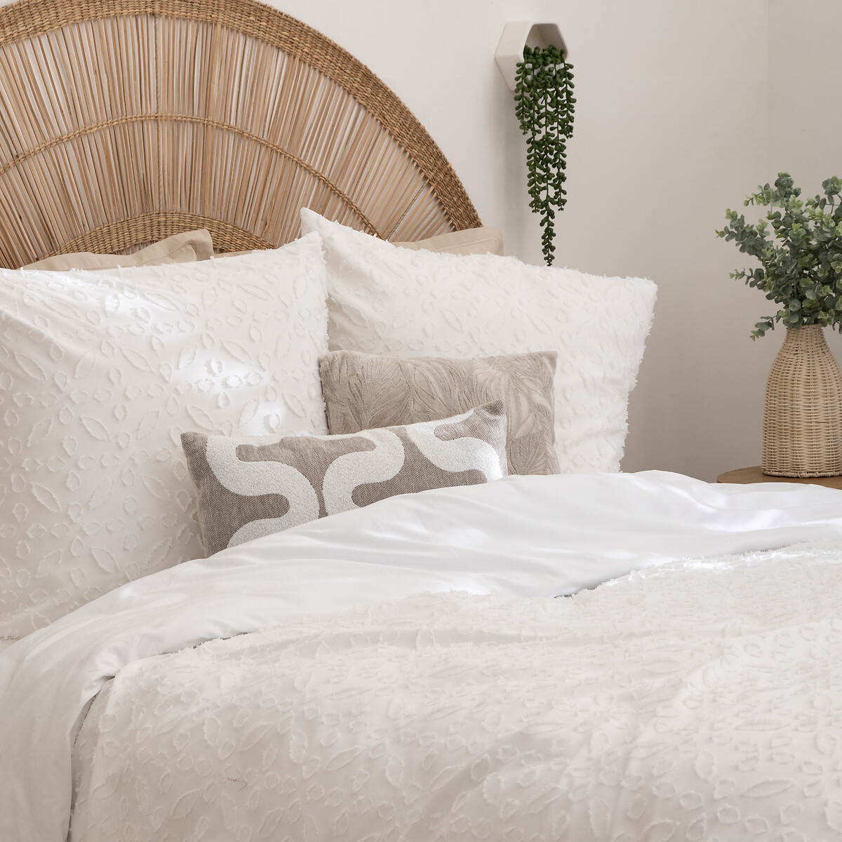 Funda n&oacute;rdica y 2 fundas de coj&iacute;n SWAN blanco