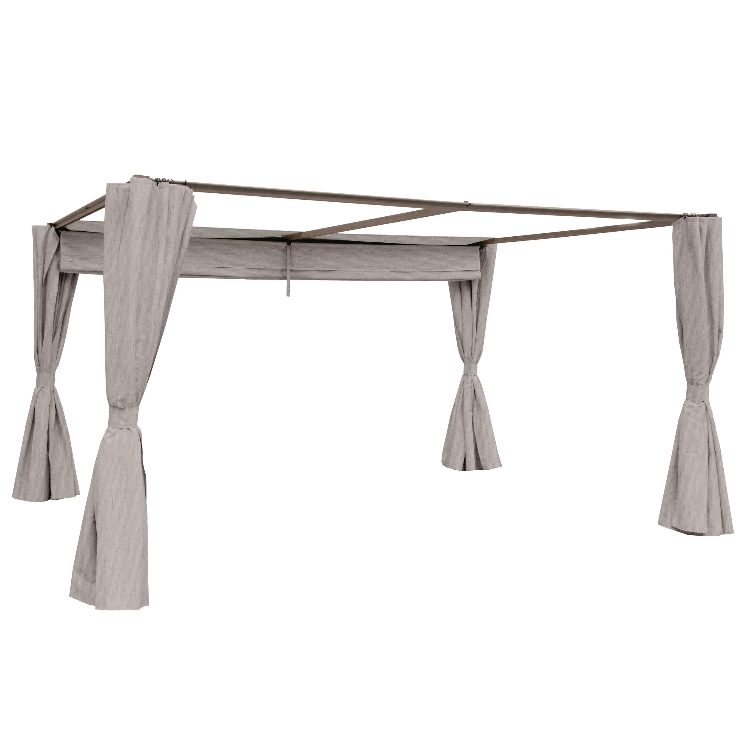Cortinas Para P&eacute;rgola Palmera Gris 3x4M