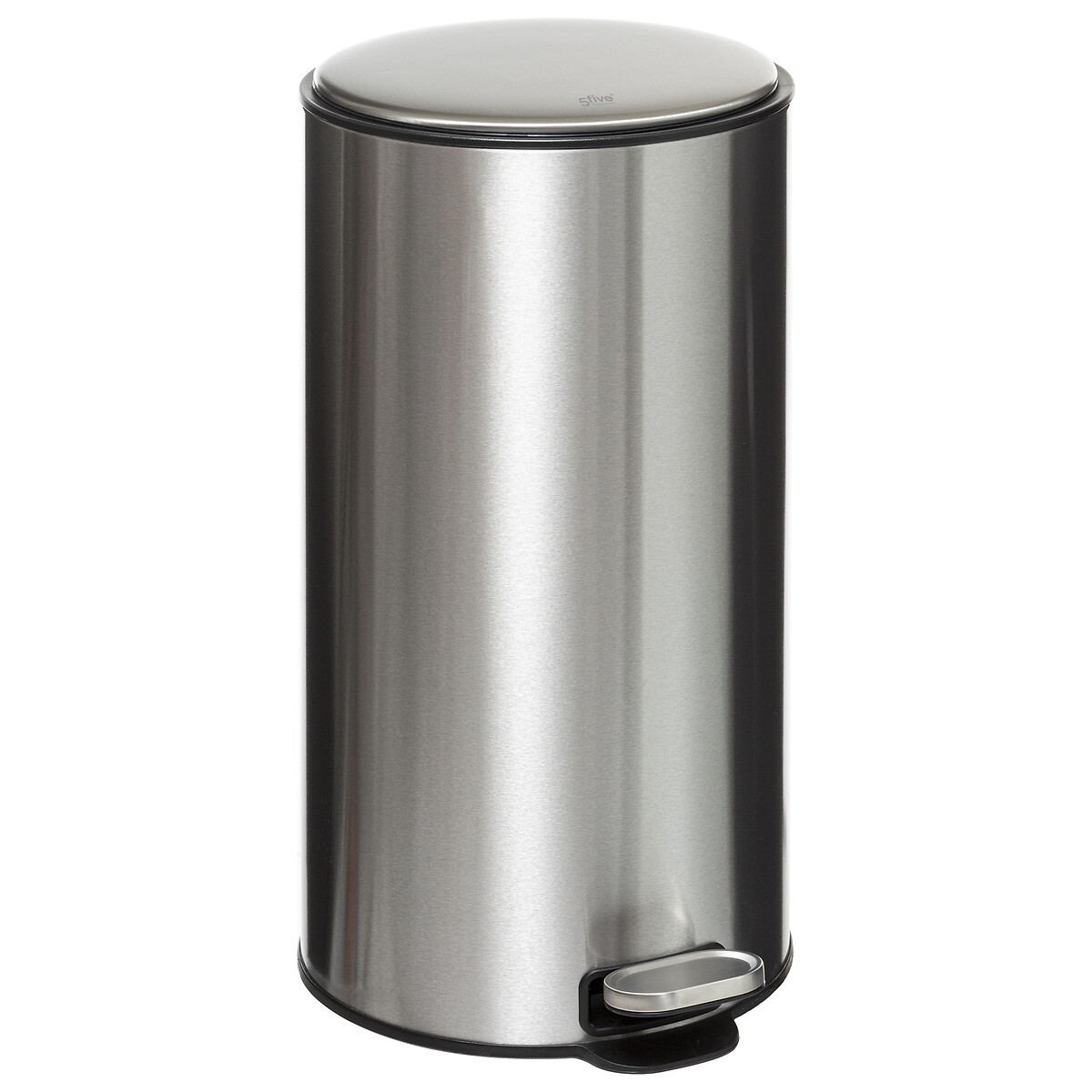 Cubo de basura DELTA plateado de metal 30l