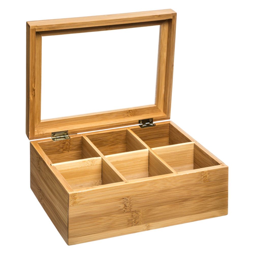 Caja para té de bambú