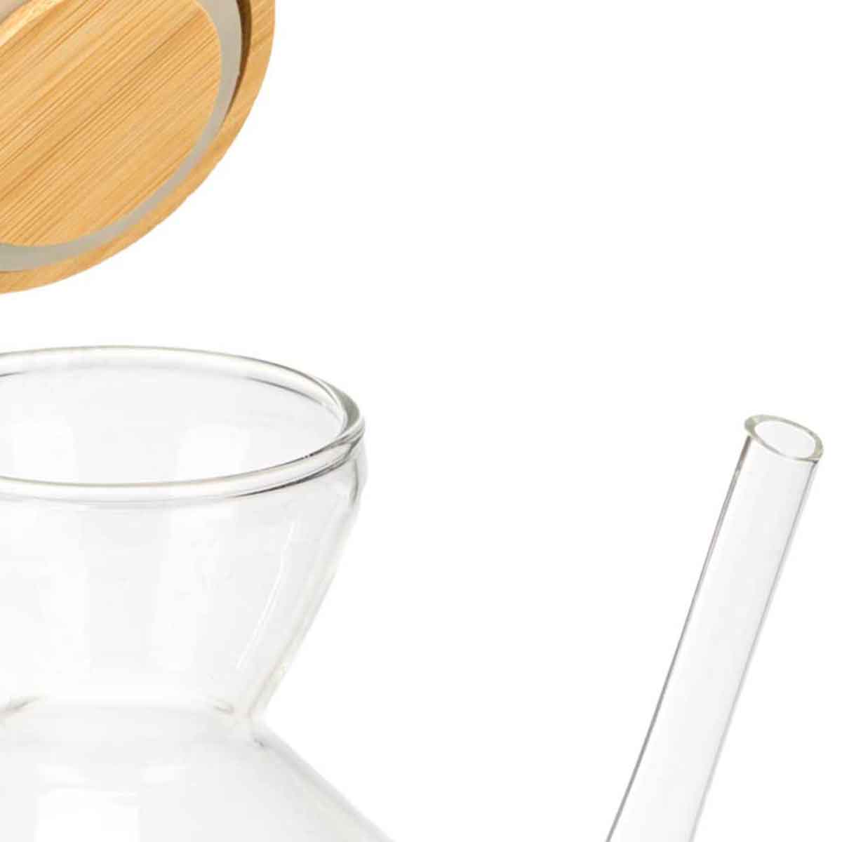 Aceitera Con Tapón De Bambú 600ml