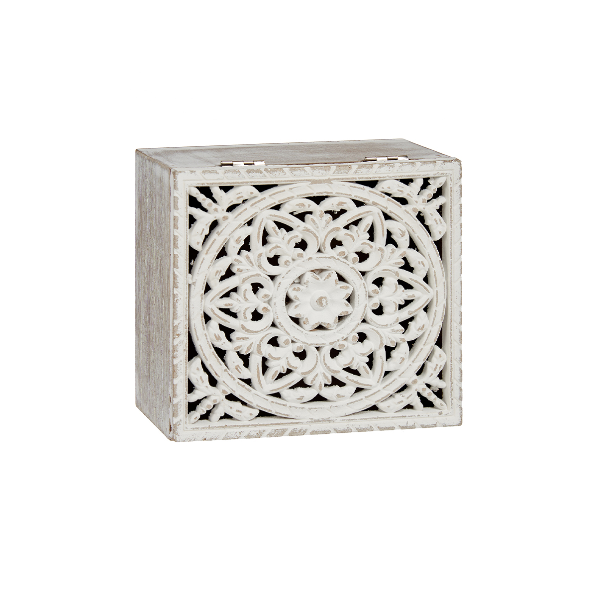 Caja Decorativa De Madera 16.5x19.5x8Cm