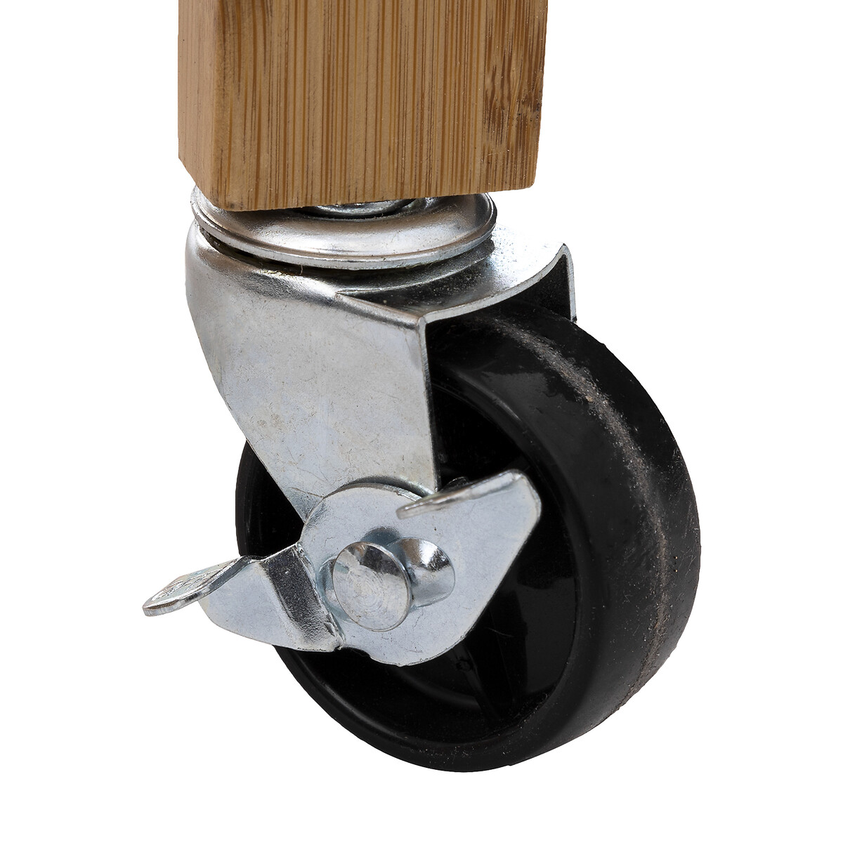 Carrito auxiliar de cocina de bambú c/3 estantes