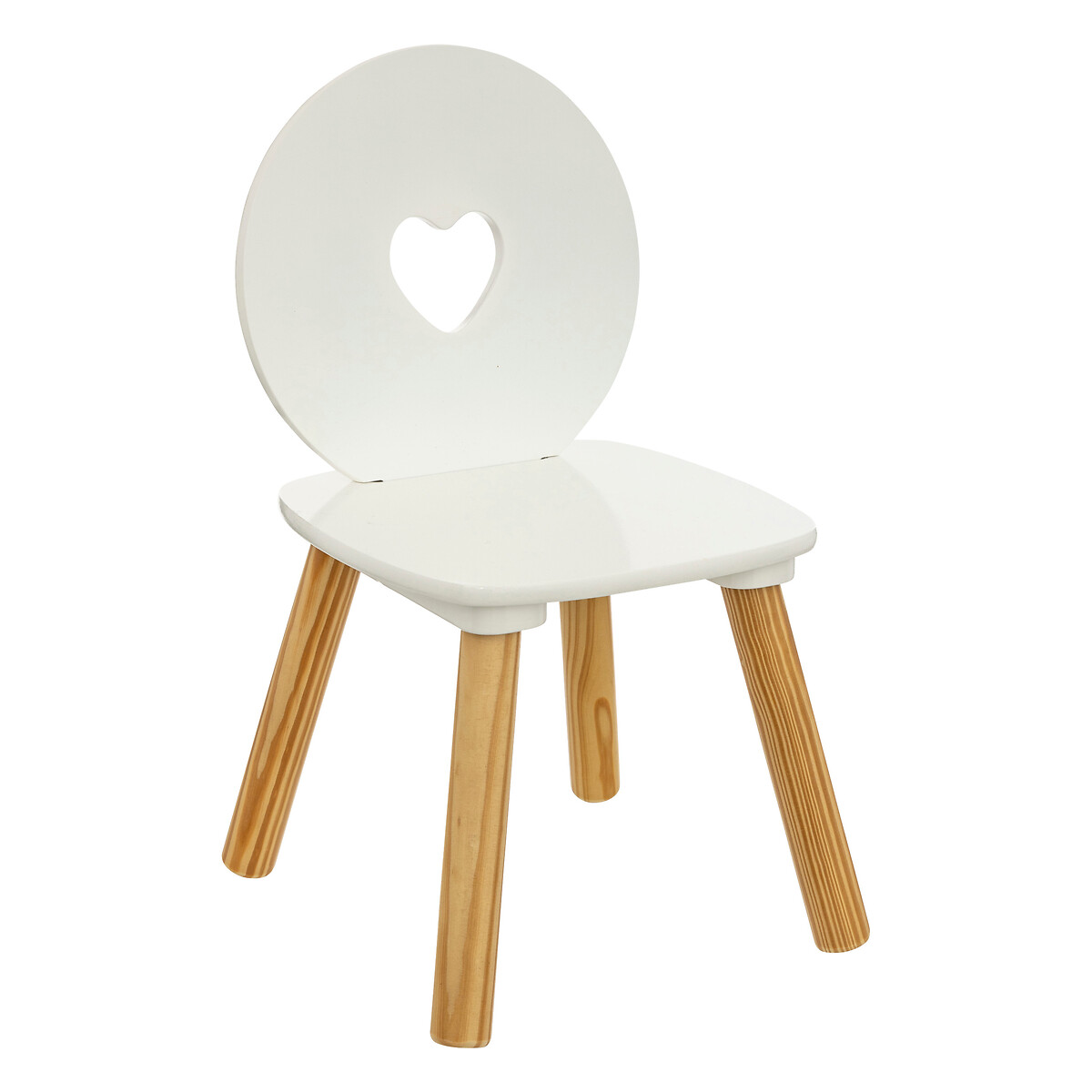 Silla Douceur Con Corazones Blanca
