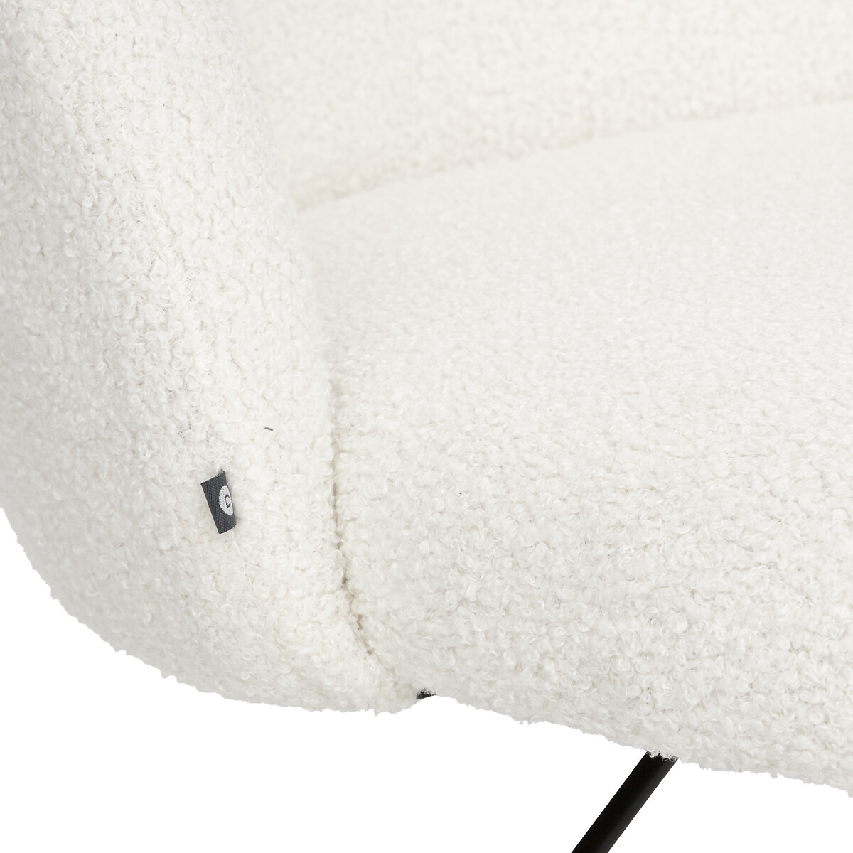 Silla para escritorio GEOS blanca de terciopelo