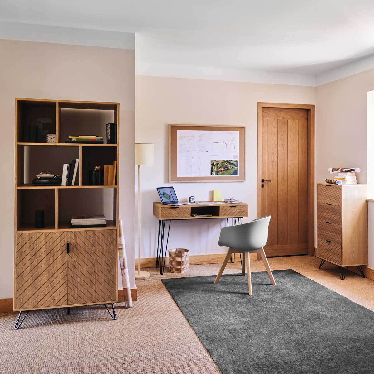 Alfombra Joanne Gris Oscuro 120x170Cm