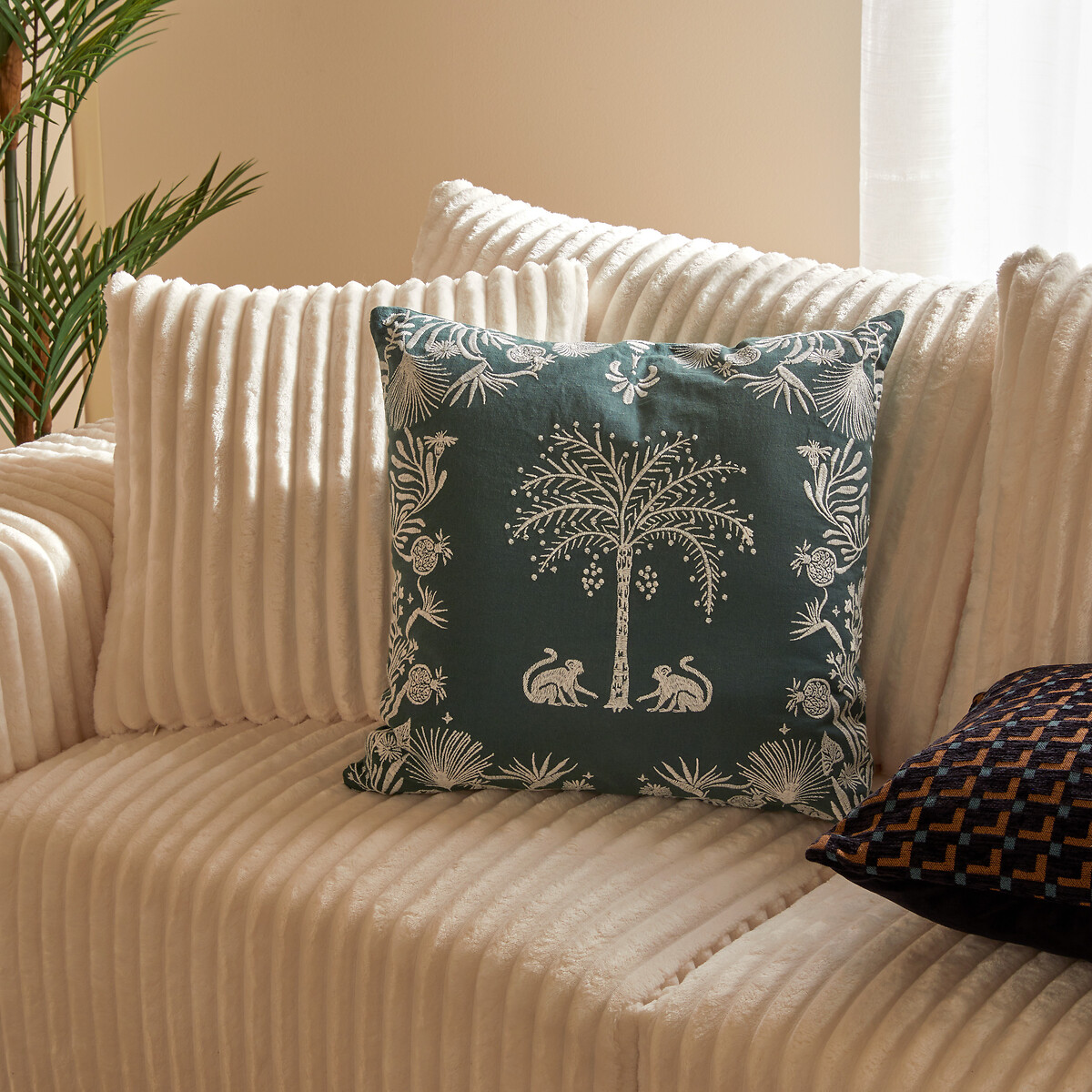 Coj&iacute;n THE PALM RESORT verde 45x45cm