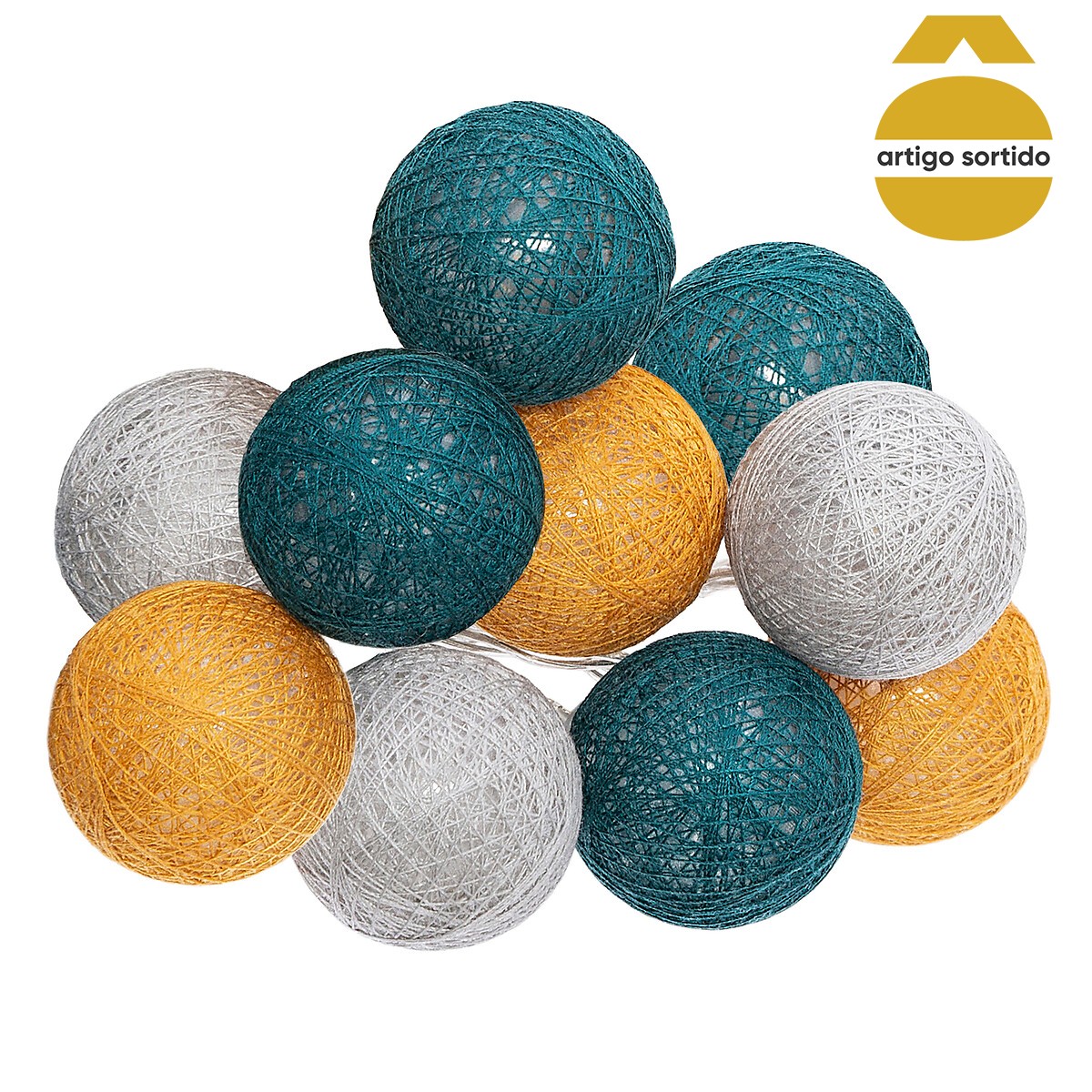 Guirnalda De 10 Bolas Led 6Cm Surtida