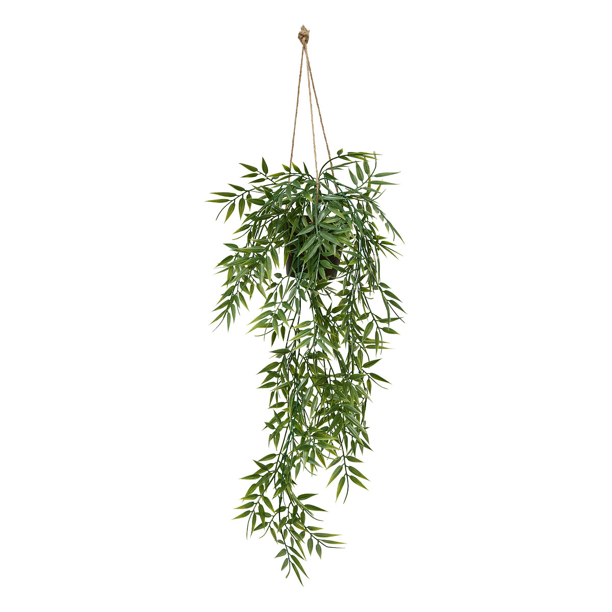 Maceta colgante con bamb&uacute; artificial 67cm