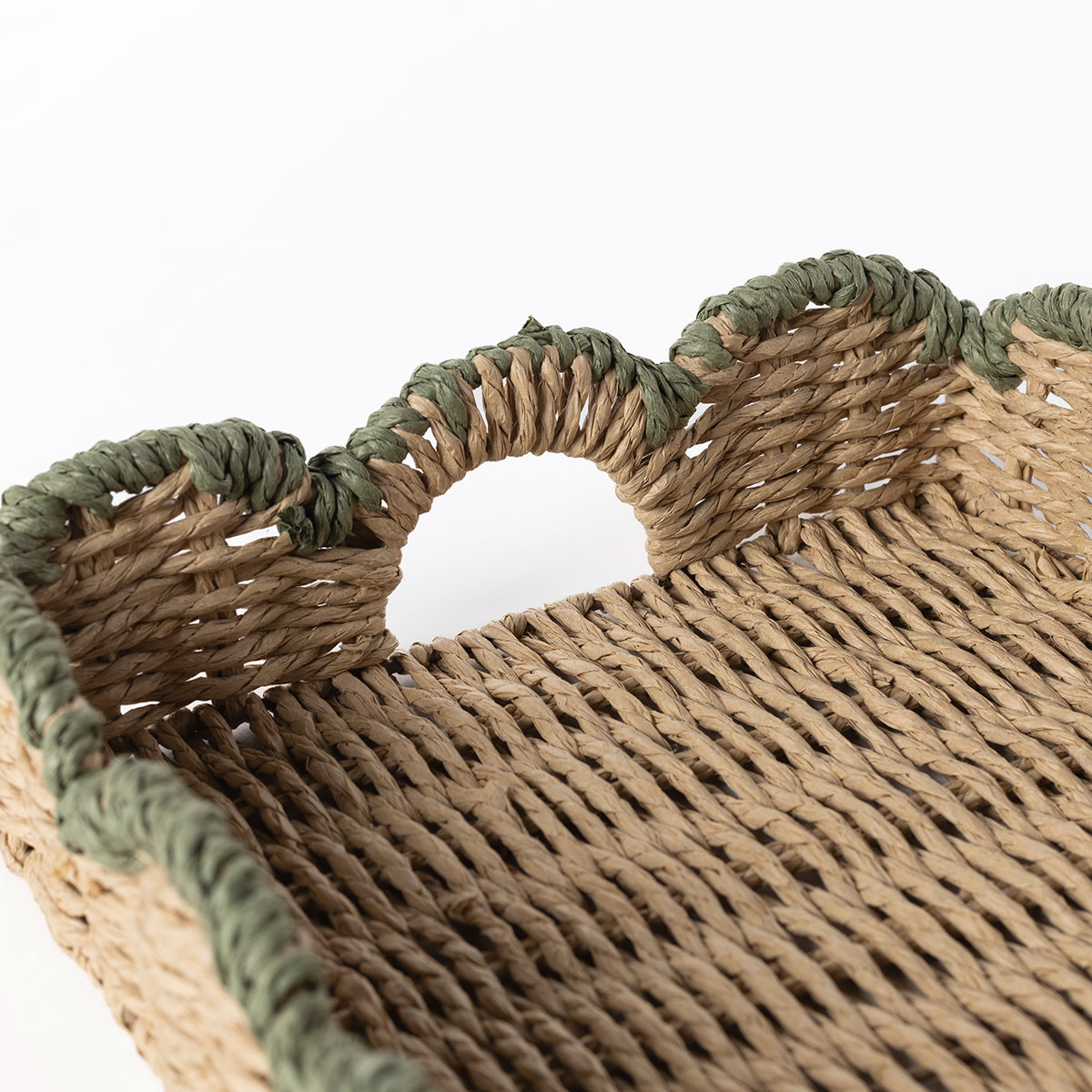 Bandeja rectangular  TRAMARE marr&oacute;n de yute