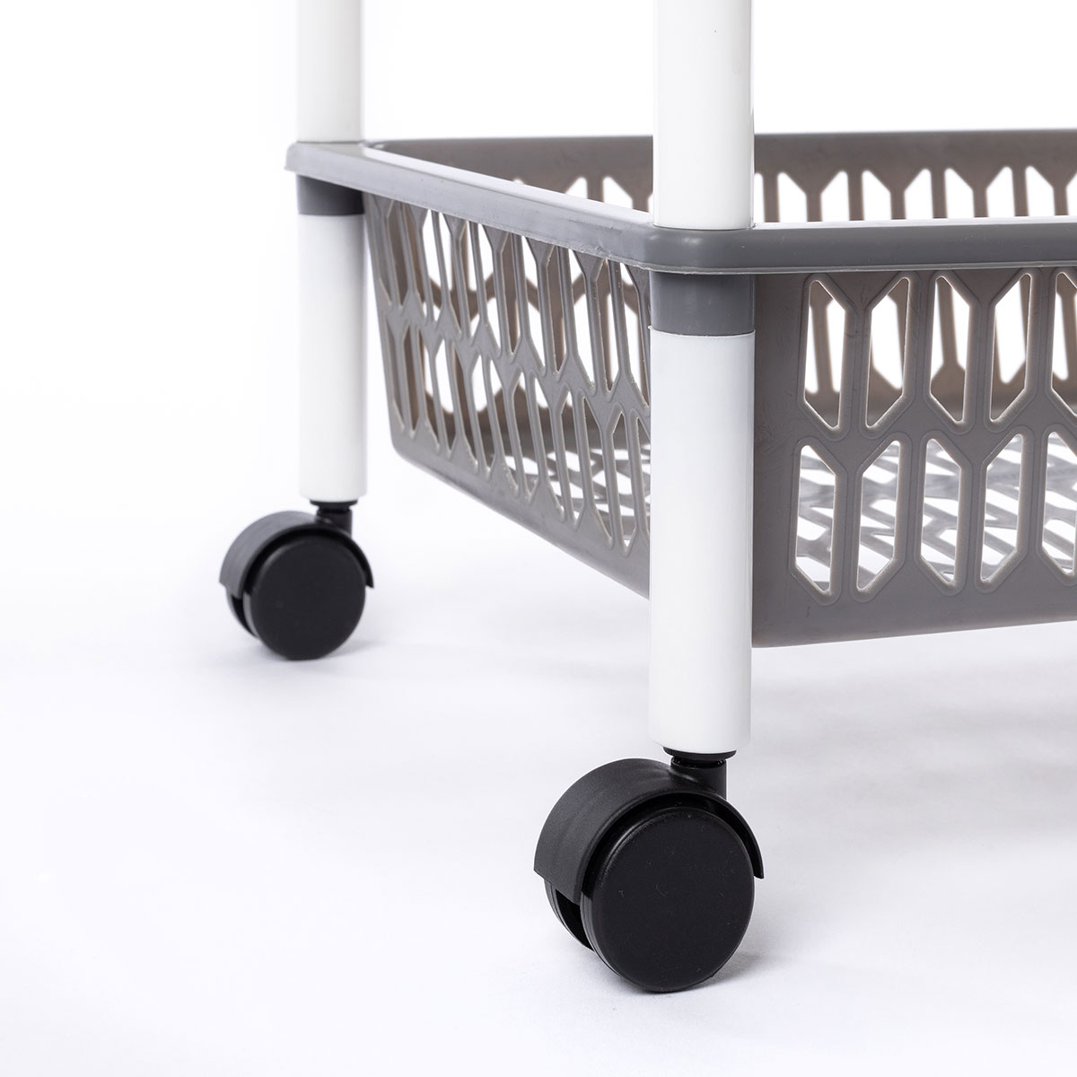 Carrito con 3 cestas gris