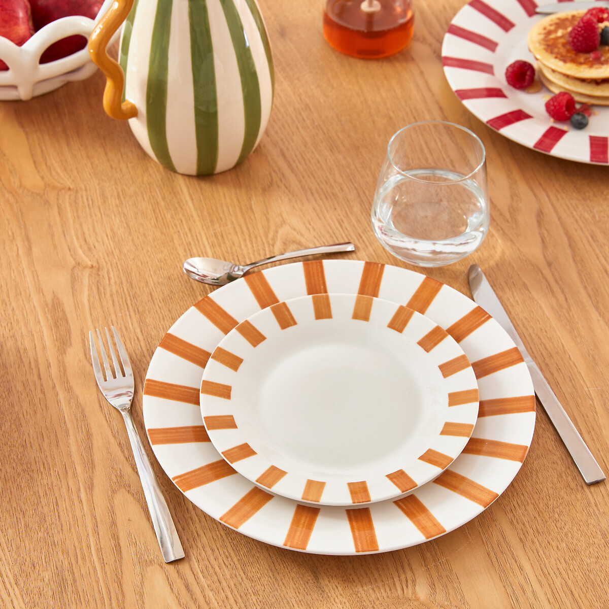 Plato de postre CHERI amarillo de porcelana 19cm