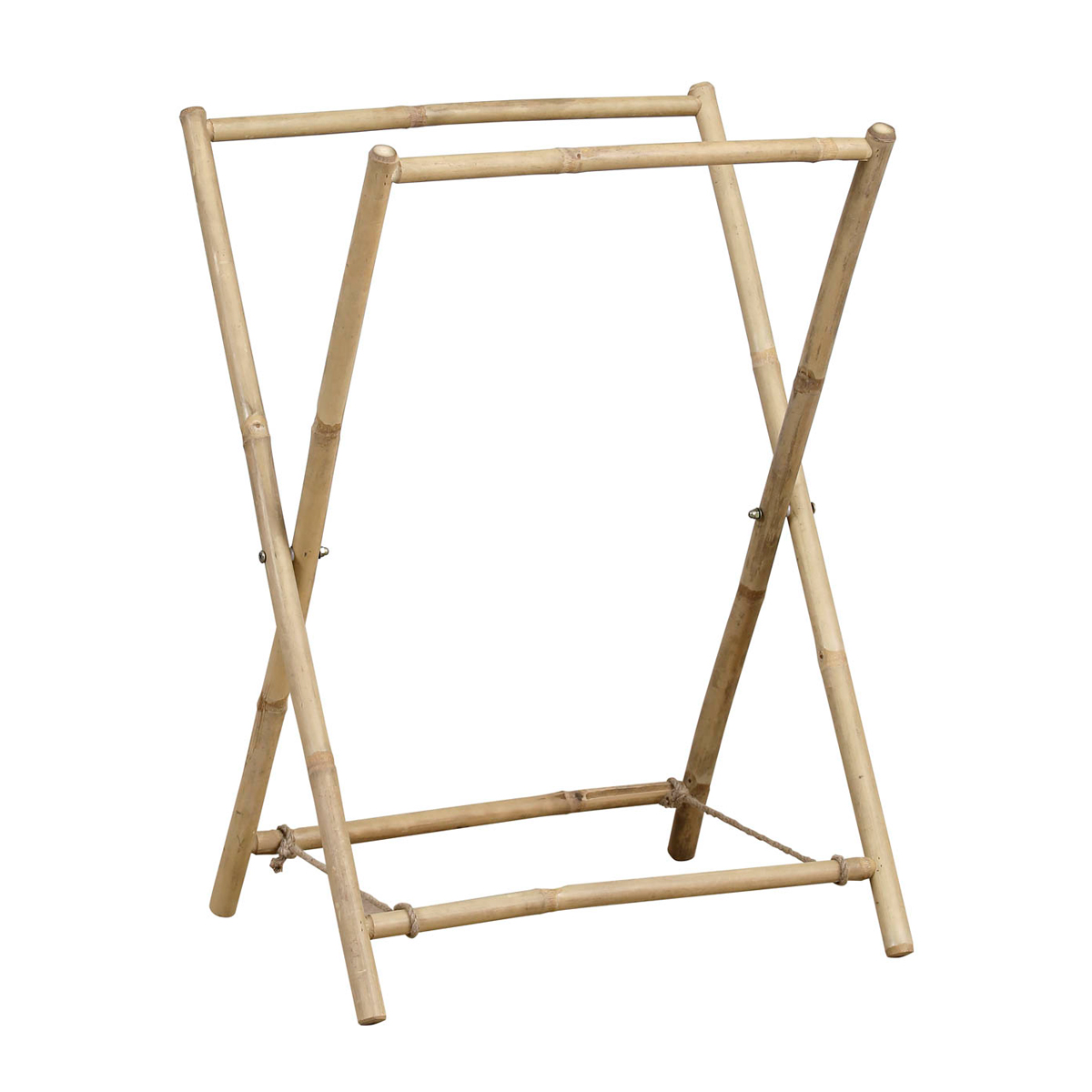 Toallero de bambú con 2 barras