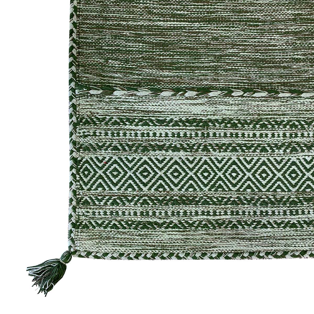Alfombra Tribal Verde Claro 60x200Cm