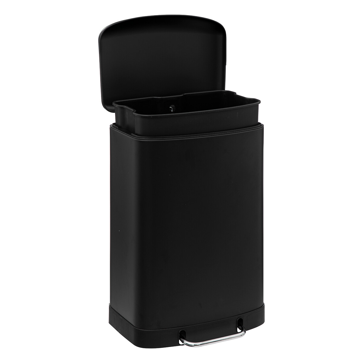 Balde Do Lixo Ariane Preto Com Pedal 50L