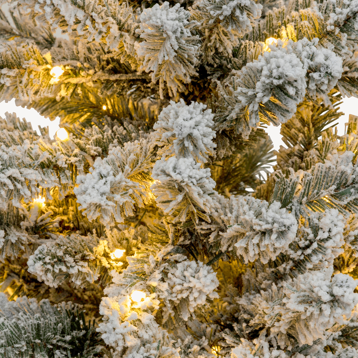 &Aacute;rbol de navidad SNOW LORD verde con leds y nieve 