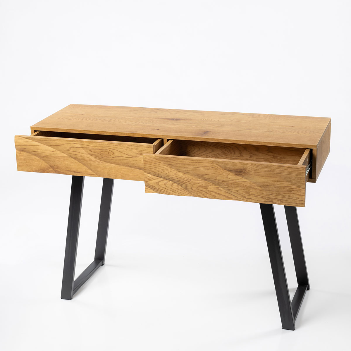 Consola Orebro Bege Em MDF Com Pernas Pretas